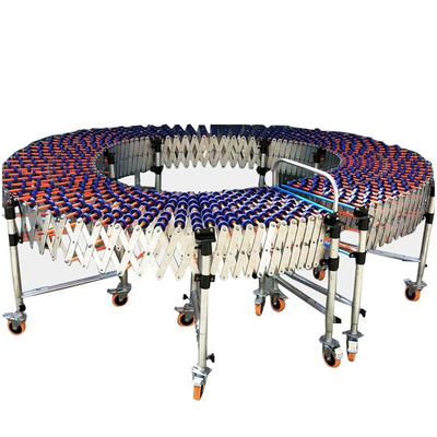 ABS Fulai Roller Conveyor Flexible Expansion Packaging Hot Selling Unpowered Telescopic Wheel Conveyor for Loading and Unloading