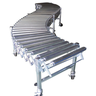 Hotels Delivery Width 600mm Length 4.8m Running Fast Flexible Roller Conveyor